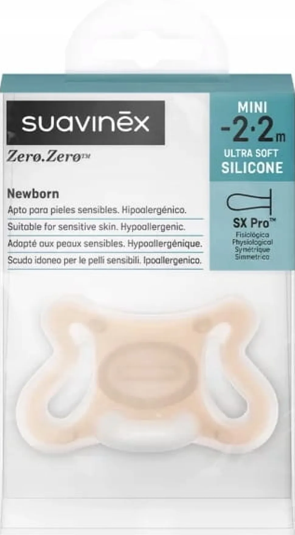 Suavinex smoczek silikonowy fizjologiczny zero zero -2-2m