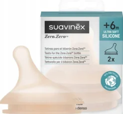 Suavinex smoczek zero zero szybki przepływ smoczki 2szt +6m