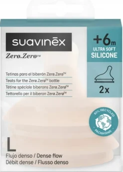 Suavinex smoczek zero zero szybki przepływ smoczki 2szt +6m