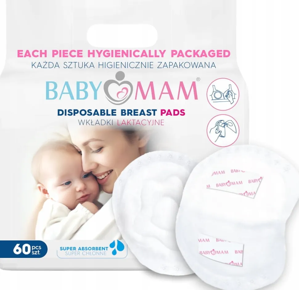 Wkładki laktacyjne superchłonne żelujące 5x60 300szt Babymam