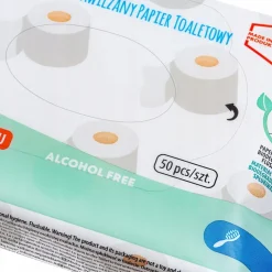 6x Akuku nawilżany papier toaletowy chusteczki 300szt