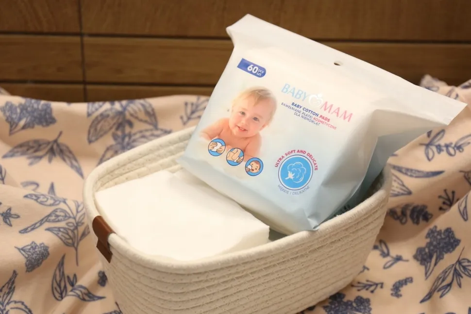 8x płatki kosmetyczne bawełniane dla niemowląt dzieci 60szt Babymam 480szt