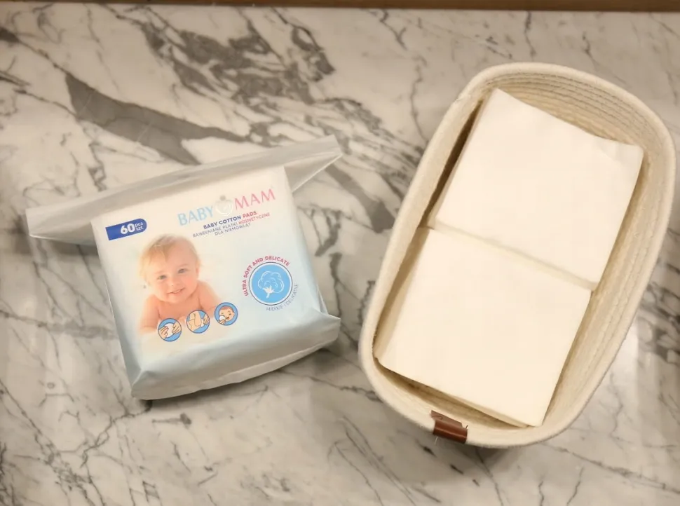 8x płatki kosmetyczne bawełniane dla niemowląt dzieci 60szt Babymam 480szt