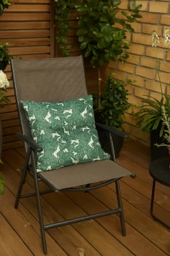 4x poduszka ogrodowa wodoodporna 48x48 cm wiązana na krzesło taras balkon