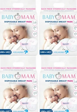 4x Wkładki laktacyjne superchłonne żelujące 440szt Babymam Big Pack