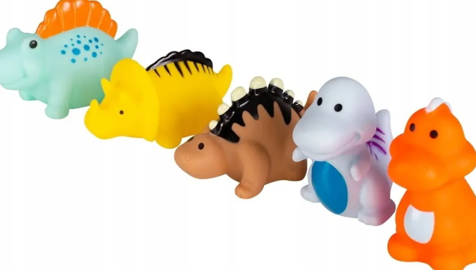 Zabawki kąpielowe do kąpieli ekipa dinozaurów Akuku zestaw 5szt