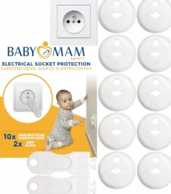 Zabezpieczenia do gniazd gniazdek kontaktów zaślepki zestaw 10 szt Babymam