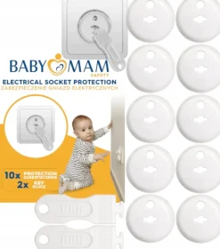 Zabezpieczenia do gniazd gniazdek kontaktów zaślepki zestaw 10 szt Babymam