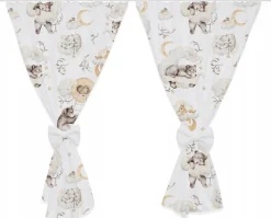 Zasłony zasłonki ozdobne+kokarda 155cm 2sz Babymam