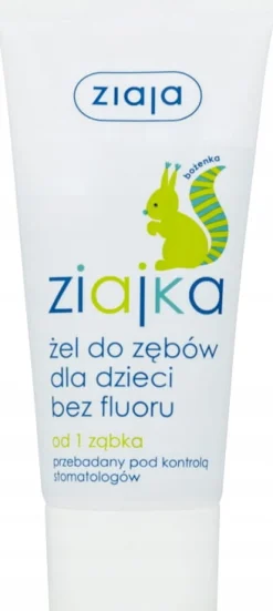 ZIAJKA ŻEL DO ZĘBÓW DLA DZIECI BEZ FLUORU 50ml